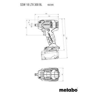 Metabo SSW18LTX 300 BL akkumutterinväännin runko