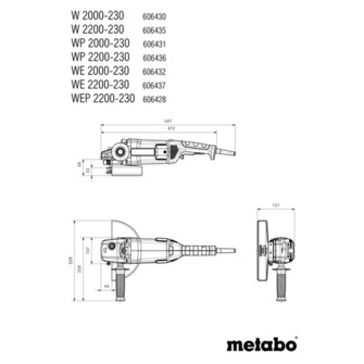 Metabo WE 2200-230 kulmahiomakone