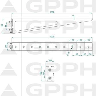 GPPH ECO Pöydän jatkopala 1000x100