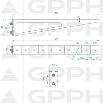 GPPH ECO Pöydän jatkopala 1000x100