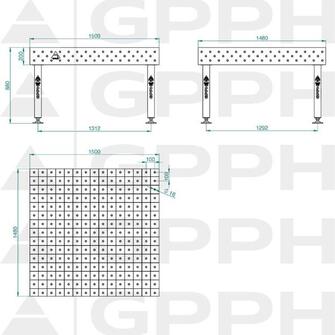 GPPH PLUS INOX 1500x1480 hitsauspöytä