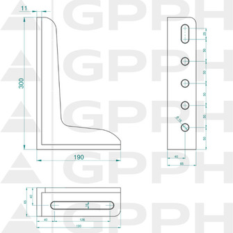 GPPH PLUS Suorakulma 300x190