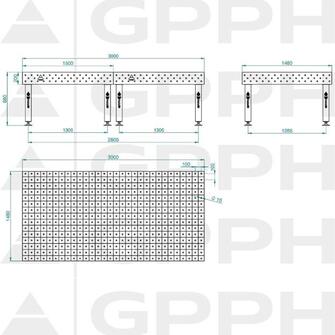 GPPH PRO INOX 3000x1480 hitsauspöytä