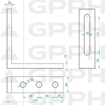 GPPH PRO Suorakulma 185x175