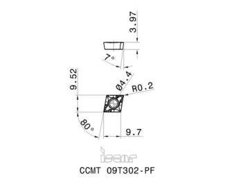 Iscar CCMT 09T302-PF IC3028
