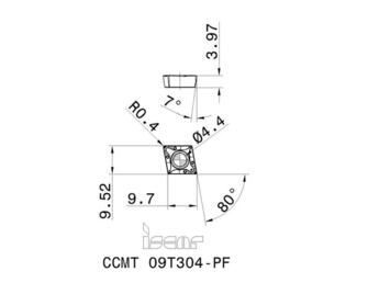 Iscar CCMT 09T304-PF IC3028 10kpl