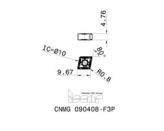 Iscar CNMG 090408-F3P IC8250 10kpl