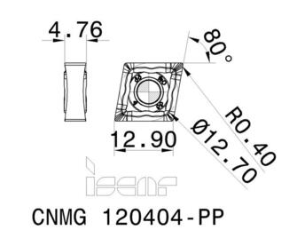 Iscar CNMG 120404-PP IC9150 10kpl