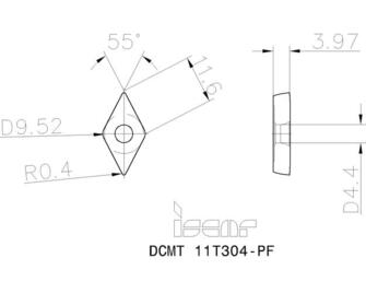Iscar DCMT 11T304-PF IC907 10kpl