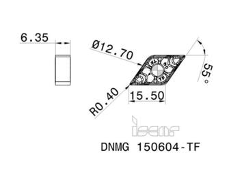 Iscar DNMG 150604-TF IC8250 10kpl
