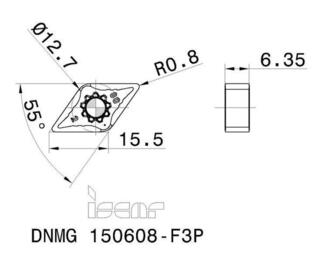 Iscar DNMG 150608-F3P IC8250 10kpl