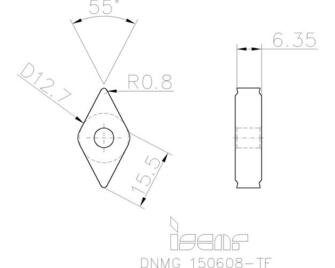 Iscar DNMG 150608-TF IC8250 10kpl