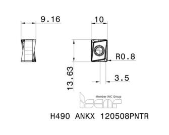 Iscar H490 ANKX 120508PNTR 830 10kpl