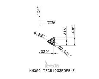 Iscar HM390 TPCR 1003PDFR-P IC28 10kpl