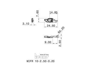 Iscar MIFR 10-2.50-0.20 IC908 9kpl