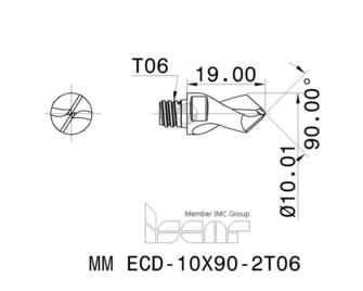 Iscar MM ECD-10X90-2T06 IC908 2kpl