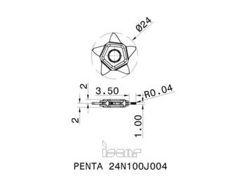 Iscar PENTA 24N100J004 IC908 5kpl