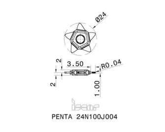Iscar PENTA 24N100J004 IC908 5kpl