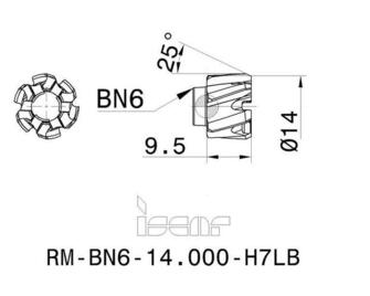 Iscar RM-BN6-14.000-H7LB IC908
