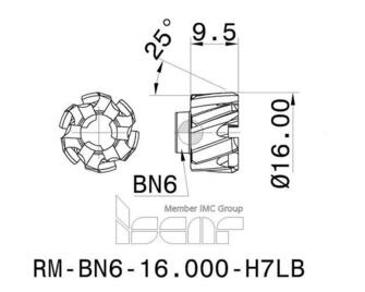 Iscar RM-BN6-16.000-H7LB IC908