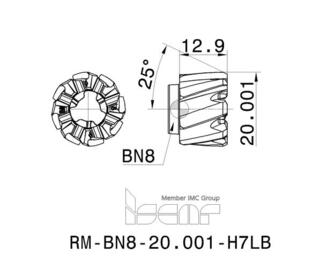 Iscar RM-BN8-20.001-H7LB IC908