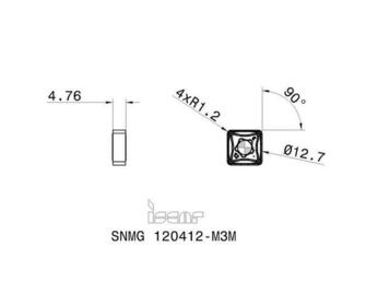 Iscar SNMG 120412-M3M IC6025 10kpl