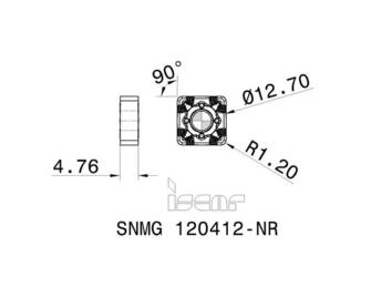 Iscar SNMG 120412-NR IC8250 10kpl