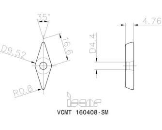 Iscar VCMT 160408-SM IC6015 10kpl