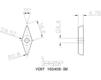 Iscar VCMT 160408-SM IC6015 10kpl