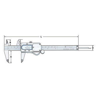 Kemmler 150mm IP67 digi työntömitta
