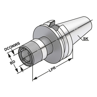 Kemmler BT40-M3-M14 kierreistukka kiinteä EU-1
