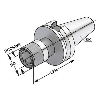 Kemmler BT50-M3-M14 kierreistukka kiinteä EU-1