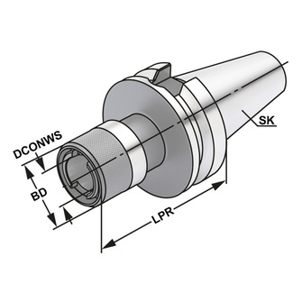 Kemmler BT50-M3-M14 kierreistukka kiinteä EU-1