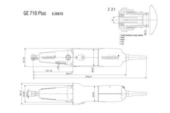 Metabo GE710 Plus suorahiomakone+viilasarja