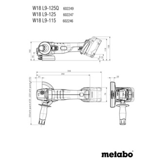 Metabo W18L9-125 akkukulmahiomakone
2x4.0ah akku + ASC55 laturi