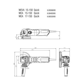 Metabo WE17-150 kulmahiomakone