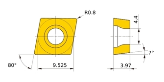 Mitsubishi CCMT 09T308 US735 10kpl