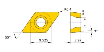 Mitsubishi DCMT 11T304 NX2525 10kpl
