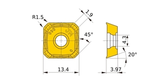 Mitsubishi SEMT 13T3AGSN-JM NX4545 10kpl