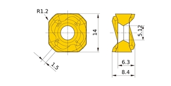Mitsubishi SNMU 140812ANER-M MC5020 10kpl
