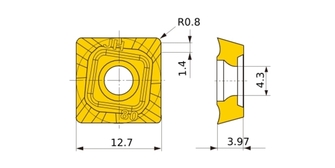 Mitsubishi SOMT 12T308PEER-JH VP15TF 10kpl
