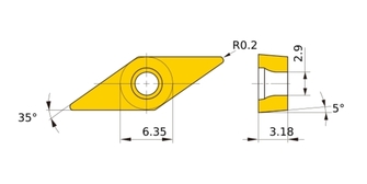 Mitsubishi VBMT 110302-FP NX2525 10kpl