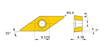 Mitsubishi VCMT 160404 UE6110 10kpl
