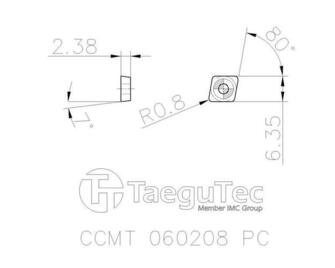 TaeguTec CCMT 060208PC TT9215 10kpl