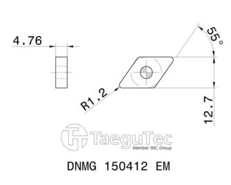 TaeguTec DNMG 150412-EM TT5080 10kpl