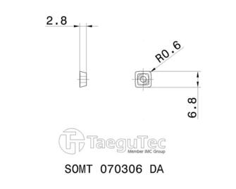 TaeguTec SOMT 070306DA K10 10kpl