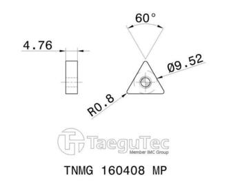 TaeguTec TNMG 160408MP TT8020 10kpl