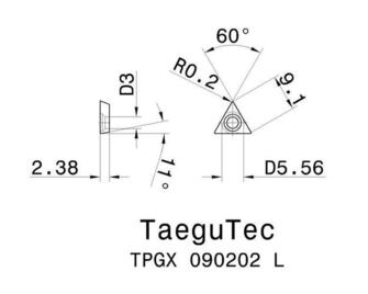 TaeguTec TPGX 090202L CT3000 10kpl