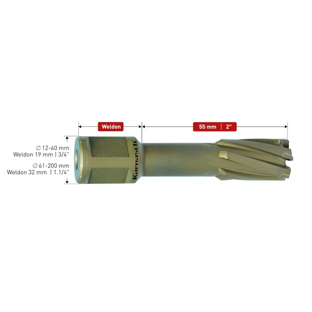 Karnasch 85/55mm HM Weldon reikäjyrsin