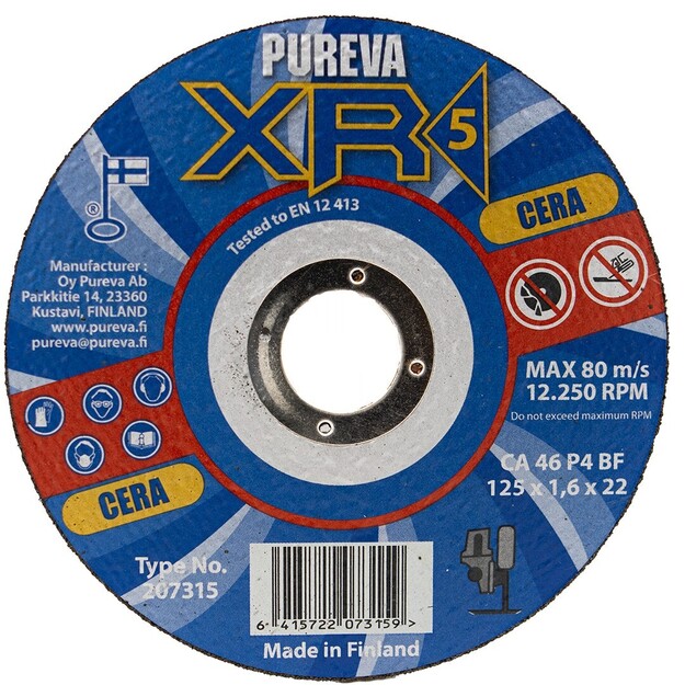 Pureva 125x1.6 XR5 Cera katkaisulaikka